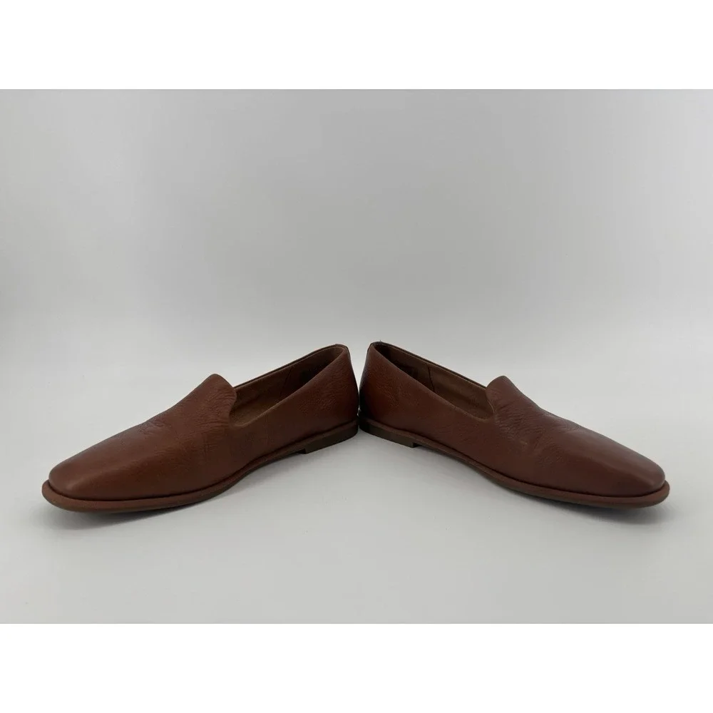 Vionic Willa Flat 2.0 Sz 9.5 Slip On Tan Leather Preppy Chic $140